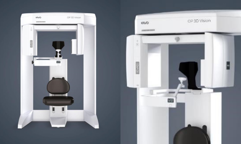 東京都港区青山の歯医者 ヘッドレストとチンレストで前後方向から固定。必要に応じてヘッドバンドを併用。